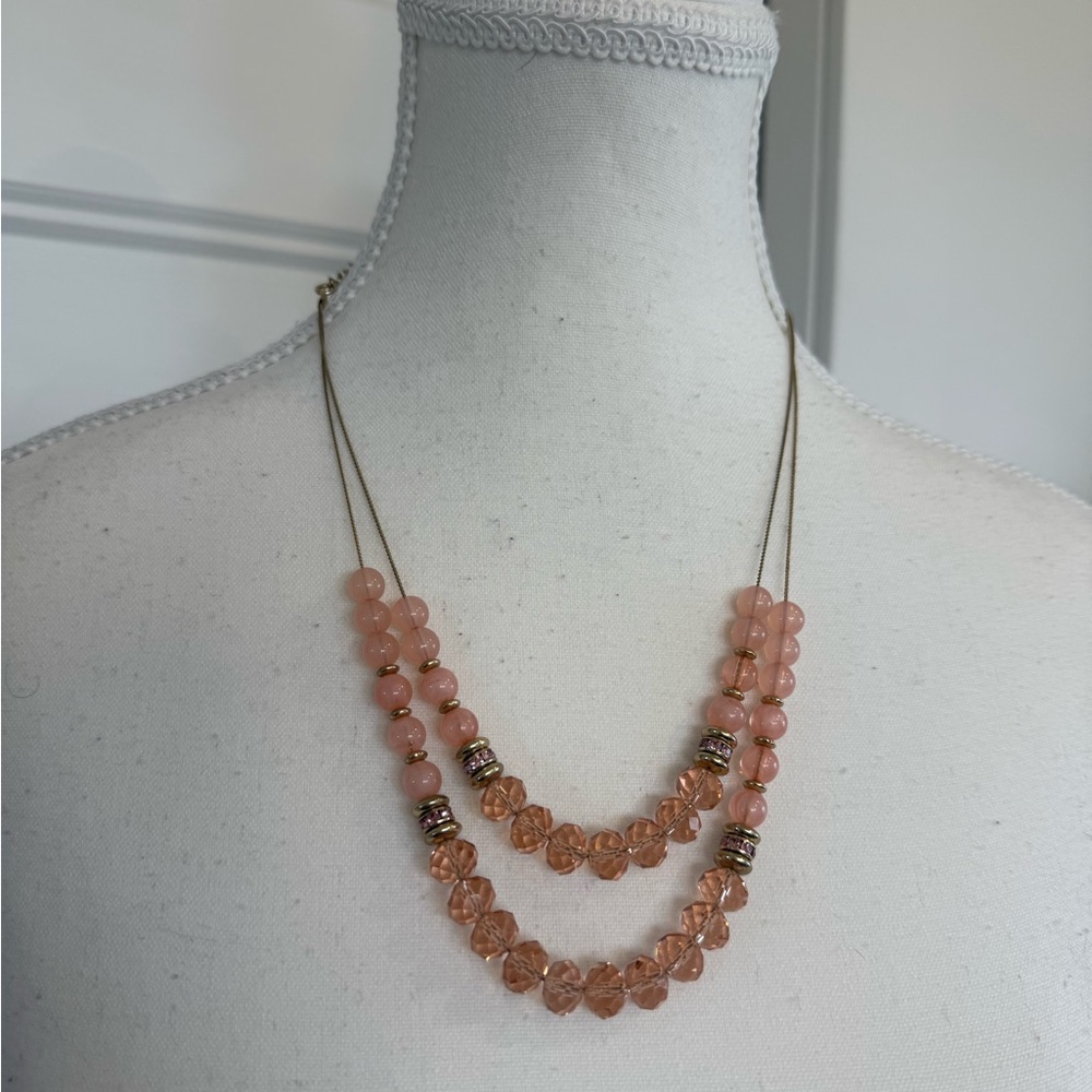 Elegant Pink Beaded Necklace